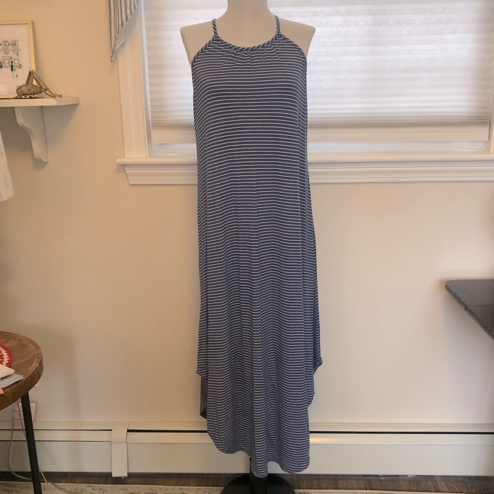Olivia Rae Striped Summer Dress size small blue & white